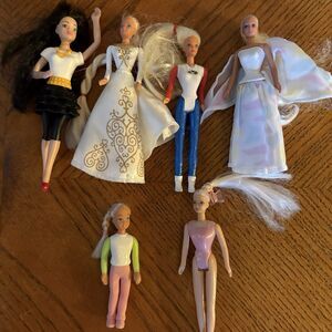 Barbie Fashion Doll Figure Figurine McDonalds Happy Meal Toy Mini Lot of 6 Dolls